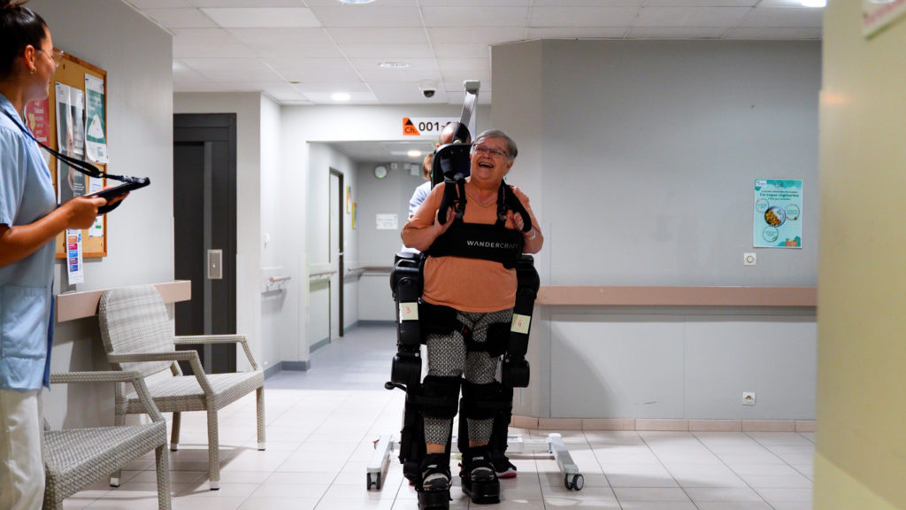 L&rsquo;Essai d&rsquo;un exosquelette aux glamots